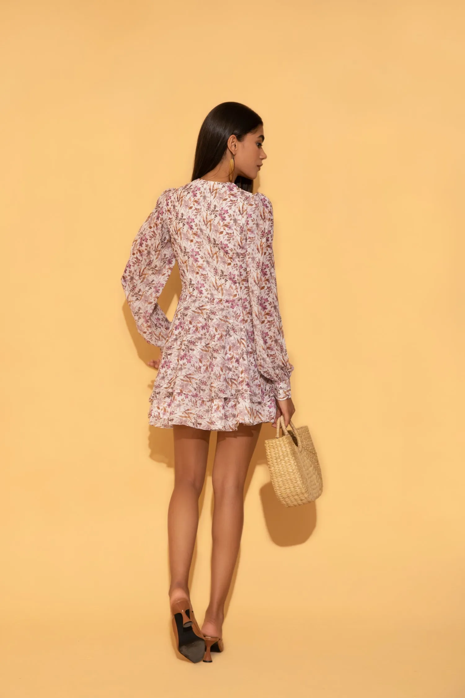 Floral Printed Ruffle Dress